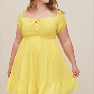 TORRID MINI GAUZE PUFF SLEEVE SKATER DRESS 3X NWT